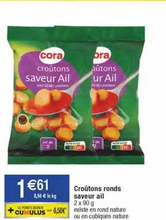 Migros Croûtons ronds saveur ail offre