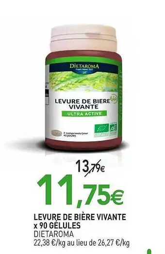 naturéO Levure de bière vivante x90 gélules dietaroma offre