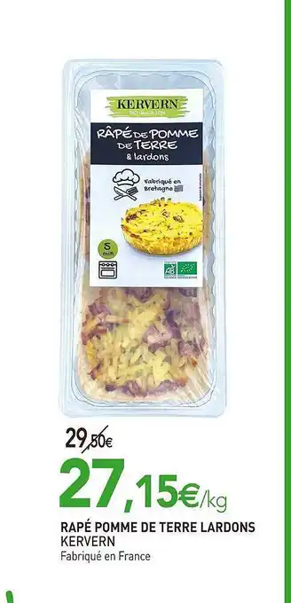 Râpé pomme de terre lardons kerverin