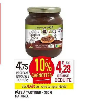 naturéO Pâte à tartiner - 350 g naturéo offre