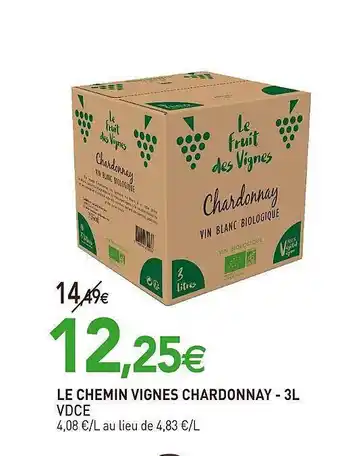 naturéO Le chemin vignes chardonnay - 3 l vdce offre