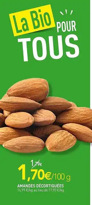 naturéO Amandes décortiquées offre