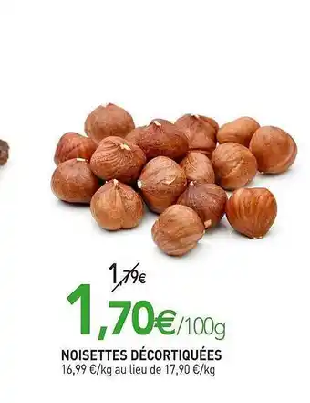 Noisettes décortiquées