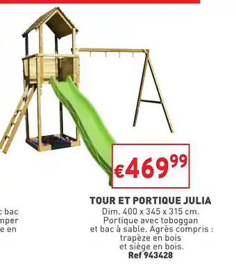 Trafic Tour et portique julia offre