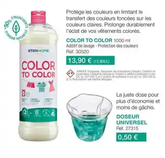 Stanhome Color to color stanhome, doseur universel stanhome offre