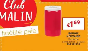 Trafic Bougie neuvaine offre