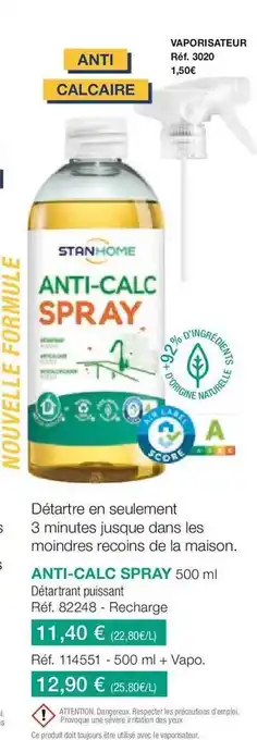 Stanhome Anti-calc spray stanhome offre