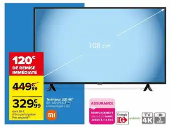 Carrefour Téléviseur led 4k* offre