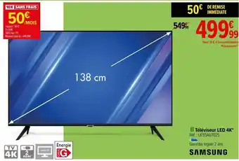 Carrefour Téléviseur led 4k* samsung offre