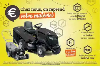 Espace emeraude Autoportée ou tondeuse offre