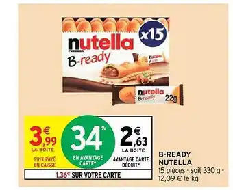 Intermarché Contact B-ready nutella offre
