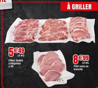 Migros Côtes toutes catégories x20, filet sans os tranché offre