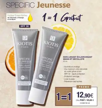 Stanhome Soin lissant éclaircissant mains et décolleté kiotis paris offre