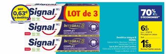 Carrefour Dentifrice intégral 8 signal offre