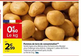 Carrefour Pommes de terre de consommation(m) offre