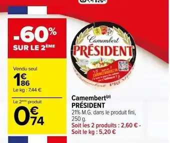 Carrefour Camembert(p) président offre