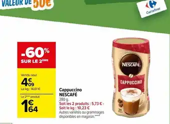 Carrefour Cappuccino nescafé offre