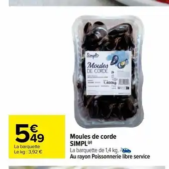 Carrefour Moules de corde simpl(p) offre