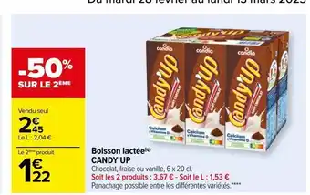 Carrefour Boisson lactée(q) candy'up offre