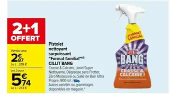 Carrefour Pistolet nettoyant surpuissant "format familial"(d) cillit bang offre