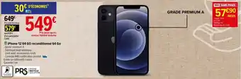 Carrefour Iphone 12 64 go reconditionné 64 go apple offre