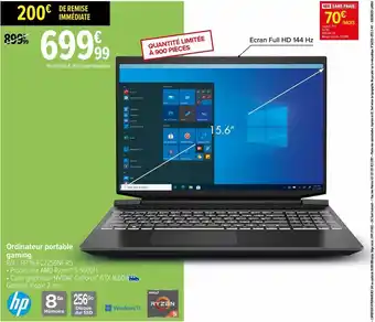 Carrefour Ordinateur portable gaming hp offre