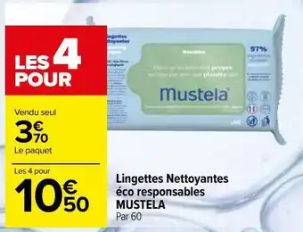 Carrefour Lingettes nettoyantes éco responsables mustela offre