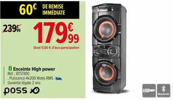 Carrefour Enceinte high power poss offre