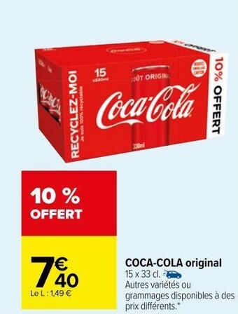 Carrefour Market Coca-cola original offre