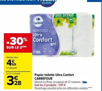 Carrefour Market Papier toilette ultra confort carrefour offre