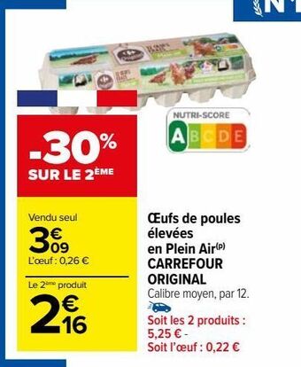 Carrefour Market Oeufs de poules élevées en plein air carrefour original offre