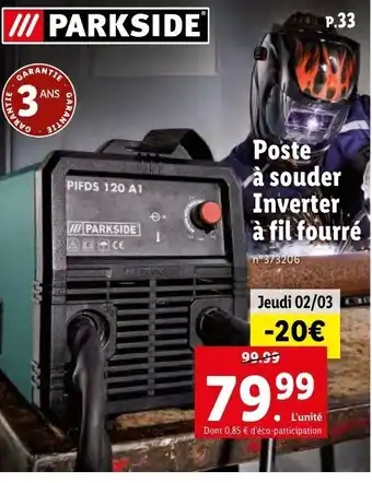 Lidl Poste À Souder Inverter À Fil Fourré offre