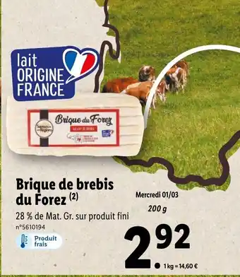 Brique de Brebis du Forez
