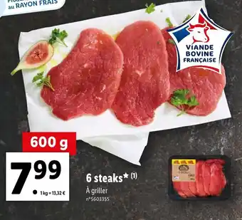 Lidl 6 Steaks offre