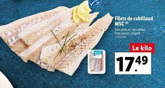 Lidl Filets De Cabillaud MSC offre