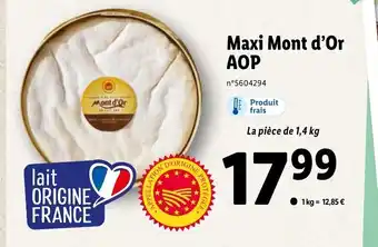 Lidl Maxi Mont d'Or AOP offre