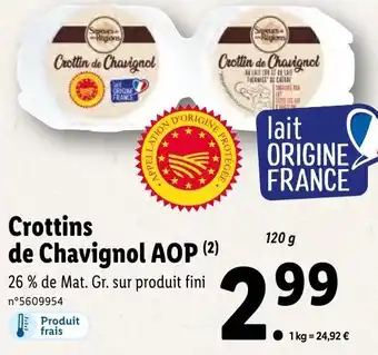 Lidl Crottins de Chavignol AOP offre
