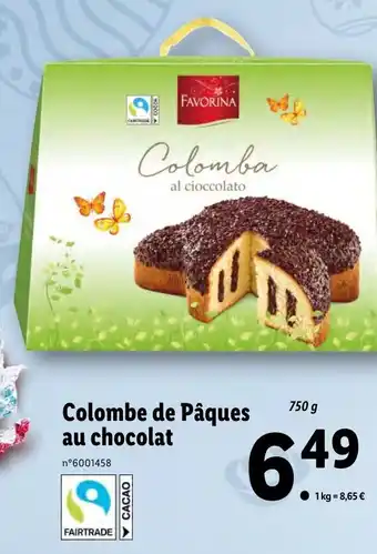 Lidl Colombe de Pâques au Chocolat offre