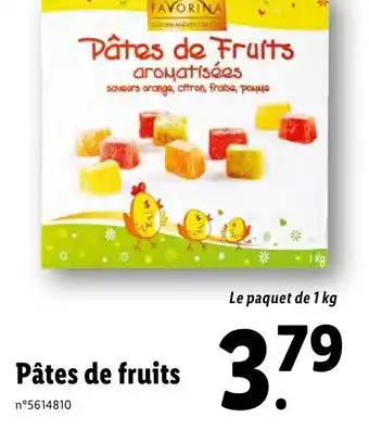 Lidl Pâtes de Fruits offre