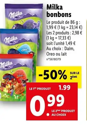 Lidl Milka Bonbons offre