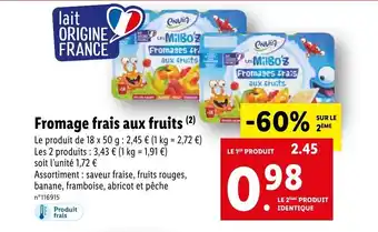 Lidl Fromage Frais Aux Fruits offre