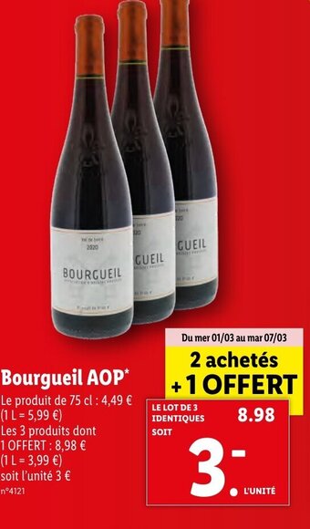 Lidl Bourgueil AOP offre