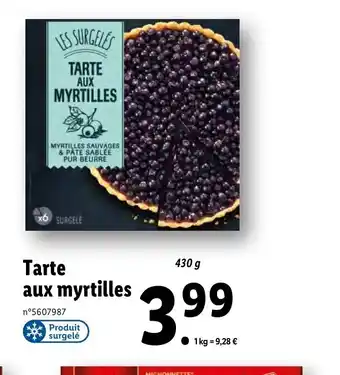Lidl Tarte Aux Myrtilles offre