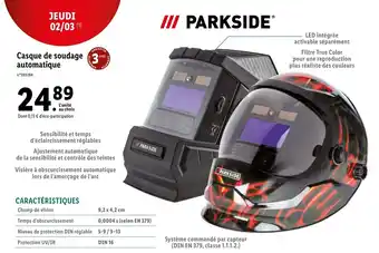 Lidl Casque de Soudage Automatique offre
