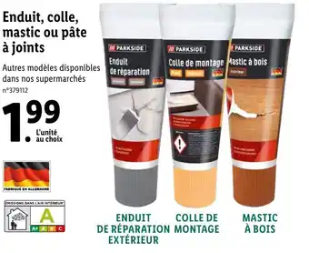 Lidl Enduit, Colle, Mastic ou Pâte á Joints offre