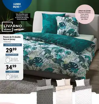 Lidl Parure de Lit Double Face en Jersey offre