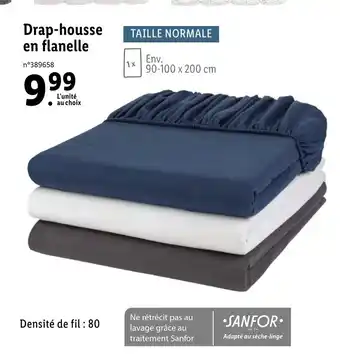 Lidl Drap-Housse en Flanelle offre