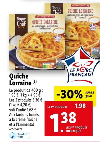 Lidl Quiche Lorraine offre