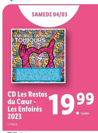 CD Les Restos du CĆur- Les EnfoirĂ©s 2023