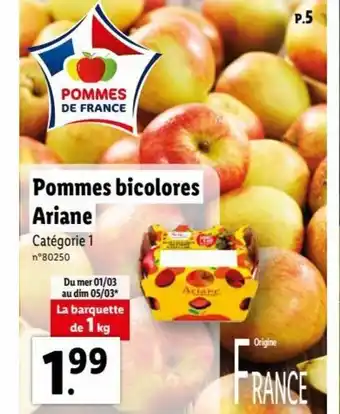 Lidl Pommes Bicolores Ariane offre